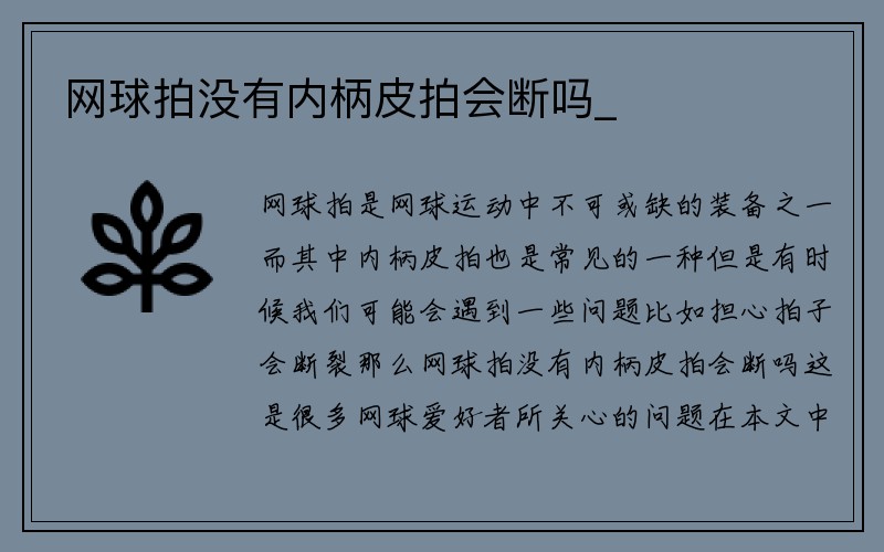 网球拍没有内柄皮拍会断吗_