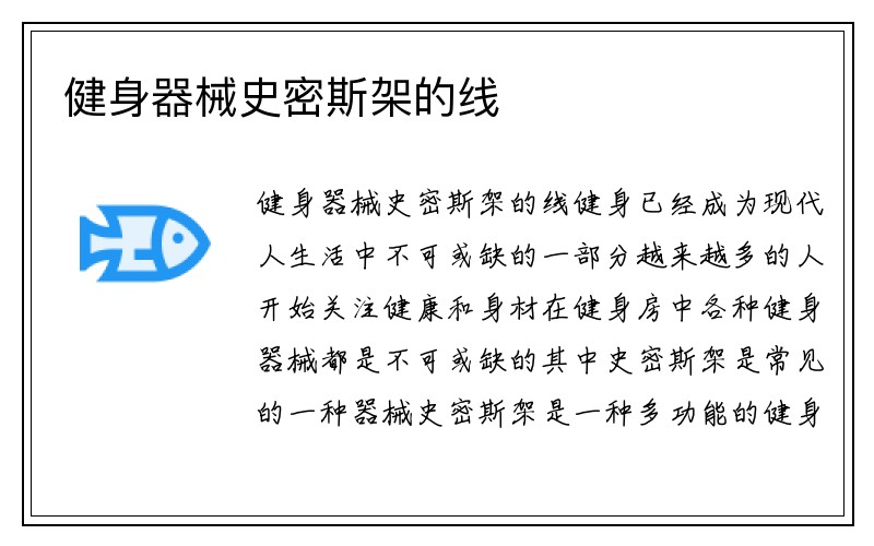 健身器械史密斯架的线